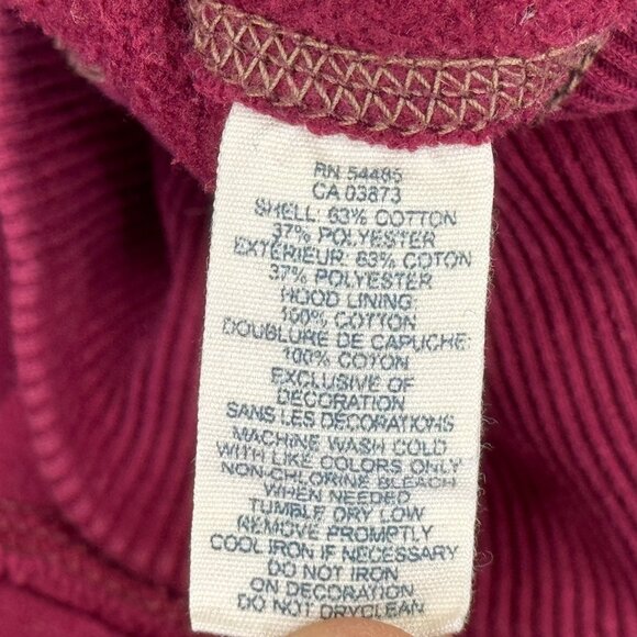 American Eagle Hoodie Womens Medium M Maroon Red Pullover Hooded Sweatshirt Y2K - Picture 11 of 12